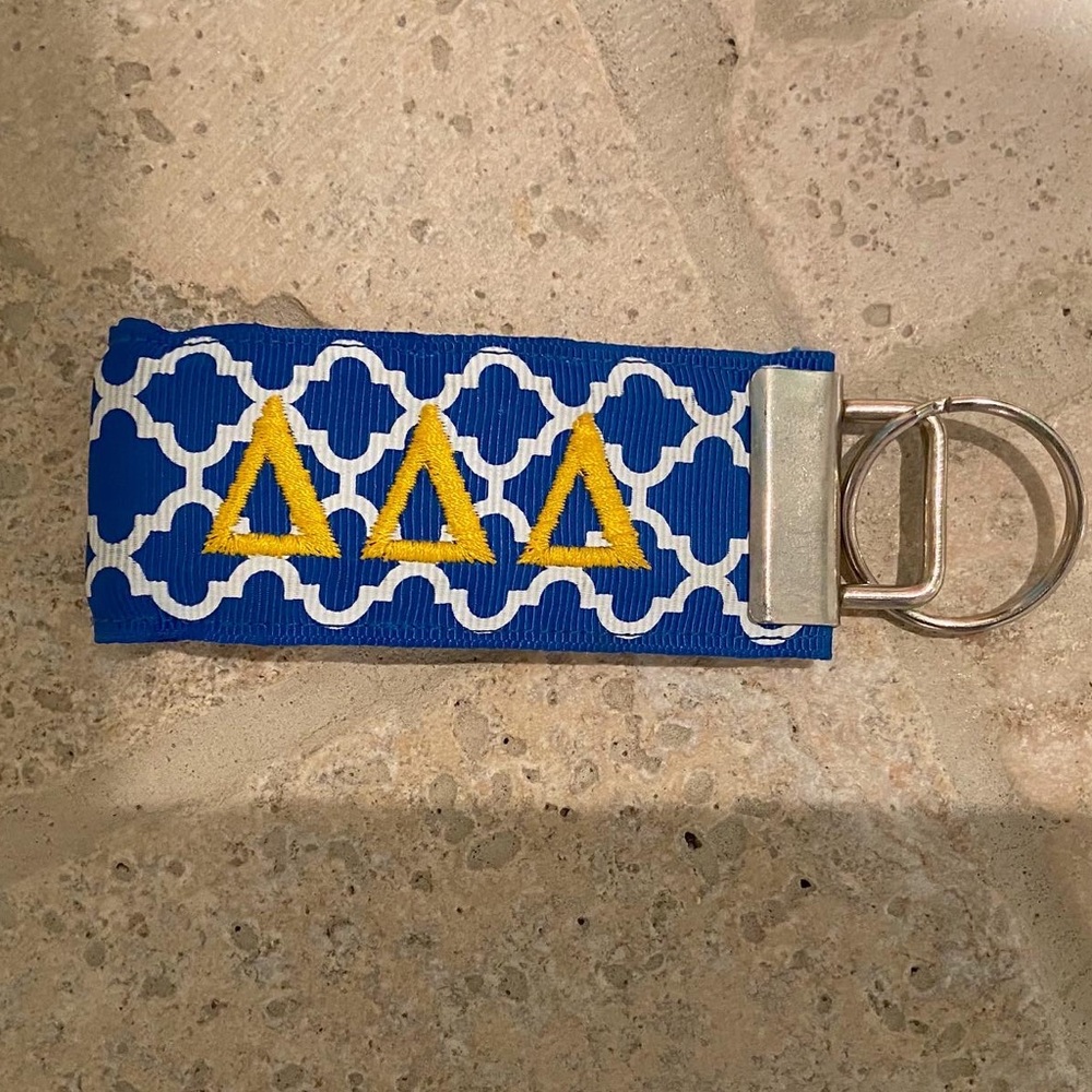 SOLD - Tri Delta Keychain - Picture 1 of 2